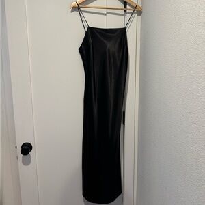 Topshop Black Spaghetti Strap Slip Dress